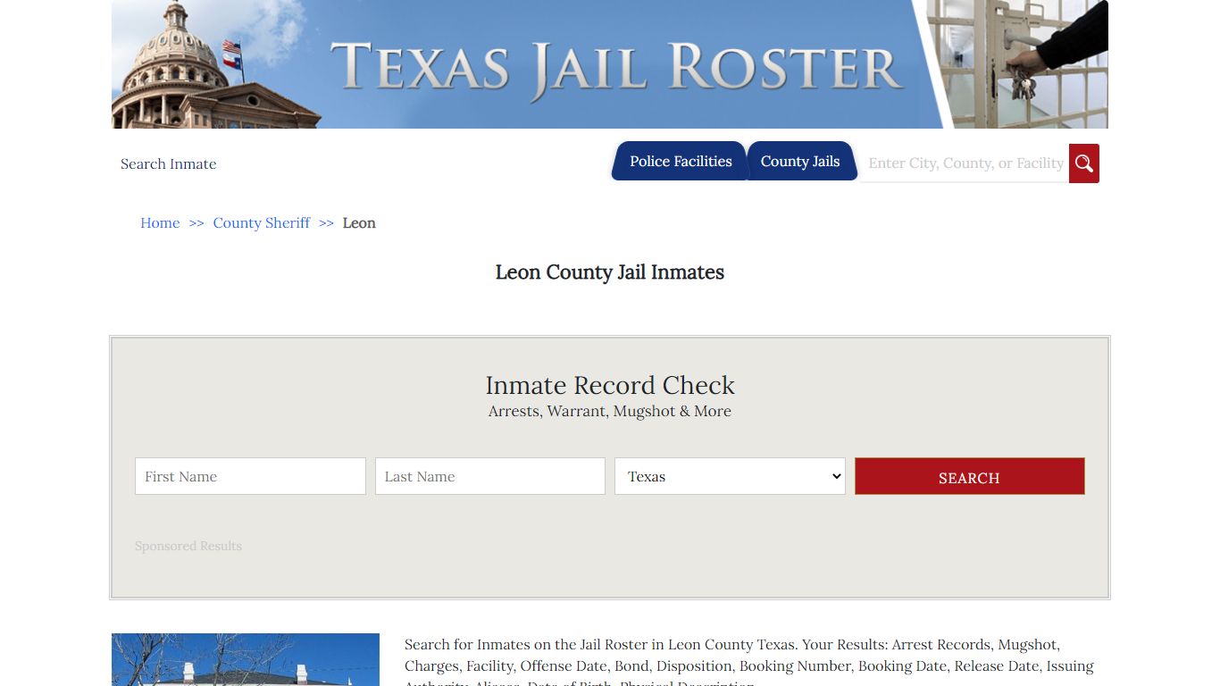 Leon County Jail Inmates - Jail Roster Search